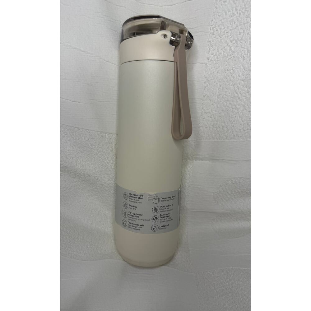 Stanley 20 fl oz Stainless Steel Flowstate Spring Bottle - Cream NWT - Picture 3 of 6